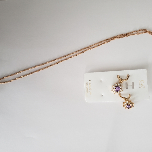 Gold filled GL earrings and necklace set - Picture 10 of 13